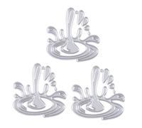ANKROYU 3Pcs Premium Carbon Steel Die Cuts Scrapbook Water Droplets Embossing Templates High Durability Crafting Stencils for Card Making Scrapbooking Photo Albums