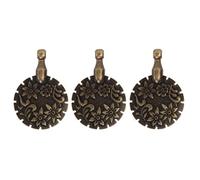 ANKROYU 3Pcs Premium Metal Yarn Cutter Pendant Exquisite Flower Design Safe Thread Cutting Tool for Sewing Knitting Crafts Durable Round Shape 4.5x3cm