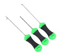 ANKROYU 3Pcs Professional Stainless Steel Fishing Bait Needle Set Carp Rig Tools Multipurpose Drilling Splicing Hooks for Freshwater Saltwater Anglers