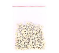 ANKROYU 3x5mm Bottle Hair Extension Rings, Silicone Lined Micro Rings, Hair Extension Tools, Silicone Extension Beads, for Human Hair Extension(200Pcs-Beige)