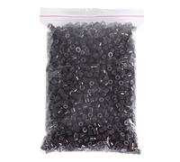 ANKROYU 3x5mm Bottle Hair Extension Rings, Silicone Lined Micro Rings, Hair Extension Tools, Silicone Extension Beads, for Human Hair Extension(2000Pcs-Brown)