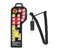 ANKROYU 4 Axis USB Handwheel Electronic Handbrake Remote Control Panel for CNC System with 21 Function Keys Design and 3 Meter Spring Wire