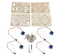 ANKROYU 4 DOF Wooden Robot Arm Kit with SG90 Servos DIY Mechanical Arm for STEM Projects SNAM1500 Model for Students and Hobbyists