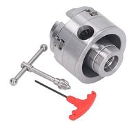 ANKROYU 4 Jaw Lathe Chuck, 2.75 Inch 1INx8TPI Thread Alloy Steel Small Chuck, Alloy Steel Lathe Clamping Device for Woodturning Milling Machine