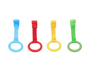 ANKROYU 4PCS Bar Pull up Rings for Playpen, Infant Gripping Loops Baby Pull up Rings Ergonomic Design Walking Assistant for Toddler