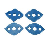ANKROYU 4PCS R Corner Templates Round Angle Radius Jig Routing Template ABS Woodworking Corner Locator Kit for DIY Woodworking Projects Right Angle Photo Frames Tables Stools (Blue)