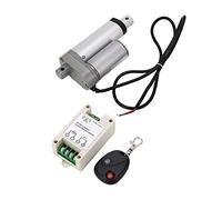ANKROYU 50 mm Stroke 750 N Thrust, Built in Limit Switch to 10 mm Per Second Speed, Electric Linear Actuator, Aluminum Alloy IP65 Protect, Operate Temperature 40℃ to 65℃ (Push Rod+Controller Remote