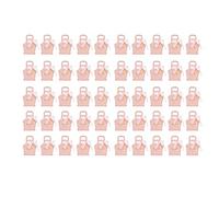 ANKROYU 50PCS Elegant Candy Gift Boxes Set with Ribbons Pendants Thick Cardboard Favor Boxes for Wedding Party Christmas Birthday Favors 18cm 790g (Girls' Pink [Light Pink Ribbon + Happy Pendant)