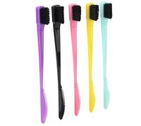 ANKROYU 5PCS Double Comb Brush, Hair Comb Brush, 2 in 1 Double Sided Hair Hairline Eyebrow Brush Comb, Professional Eyebrow Brush, Makeup Tools, for All Types