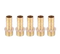 ANKROYU 5PCS G1/4 Male Thread Brass Barb Connector HIGH Pressure HIGH Temperature Resistant Pipe Fitting Joint for Gas Liquid Plumbing System (10mm)