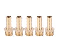 ANKROYU 5PCS G1/4 Male Thread Brass Barb Connector HIGH Pressure HIGH Temperature Resistant Pipe Fitting Joint for Gas Liquid Plumbing System (8mm)