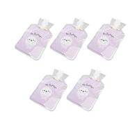 ANKROYU 5Pcs Hot Water Bottle Bag Thickened Explosion Proof PVC Leakage Proof Wide Mouth Warm Water Bag for Winter Warmth Hands Neck Waist Back Gift for Mothers Friends (Purple)