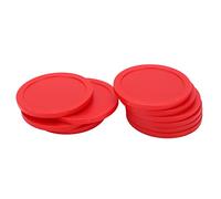 ANKROYU 64mm Ice Hockey Table Pucks 10 Pack Replacement ABS Plastic Smooth Surface Game Pucks Weight Red Hockey Pucks for Home Practice and Training