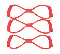 ANKROYU 8 Shaped Pull Rope Chest Expander High Elastic Resistance Band for Yoga Pilates Home Gym Workout 3PCS Set Latex Fitness Equipment Blue Red Black (Red)