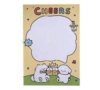 ANKROYU 80 Sheets Cute Cartoon Note Pads Memo Pads with Strong Adhesive Tear Off Design for Students Study Work Office Non Adhesive Thickened Paper