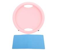 ANKROYU Abdominal Exercise Skateboard Wheel Board 360 Degrees Swivel Heavy Duty Slide Abdominal Plate for Home Gym Workouts Core Training Strength Equipment with Knee Pad PP Materi (Pink)