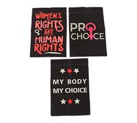 ANKROYU Abortion Bill Garden Flag Women Rights Garden Flag Women Choice Garden Flag Outdoor Garden Banner Premium Linen 47x31cm 3PCS for Porch Patio Lawn Yard Decor (A)
