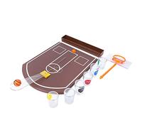 ANKROYU Acrylic Tabletop Basketball Drinking Game Set Mini Board Game Fun Sports Bar Party Entertainment Interactive Shooting Game for Adults Friends Family Gatherings Office Trave
