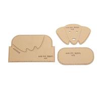ANKROYU Acrylic Wallet Template Set 3PCS Transparent Leather Craft Stencil DIY Purse Pattern Tool for Leatherworking Beginners and Experts