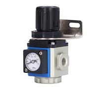 ANKROYU Air Compressors Regulator Valve Aluminum Alloy Mini Pressure Regulators Kit Industrial Use with Fixed Bracket Installation and Embedded Square Pressure (GR200-08)