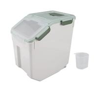 ANKROYU Airtight Rice Bin, PP Flour Kitchen Food Organizer, Thickened Rice Storage Bin, Airtight Rice Container for Kitchen Grain Flour Snacks Mint Green (15kg / 33.1lb)