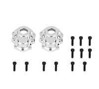 ANKROYU Aluminium Alloy Wheel Hub Case High Strength CNC Machined Front Rear Cover Shell Upgrade for 4 1:10 RC Car Titanium Red Black 3.6cm 1 Pair (You color)