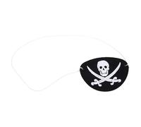 ANKROYU ANKROYU Skull Pirate Eye Patch 10PCS/Bag for Halloween Party Supplies (Black Rope Felt Solid Color)
