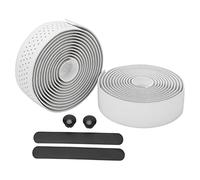 ANKROYU Anti Slip Cycle Handlebar Tape, Road Bike Grip with Multi Layer Shock Absorption, Non Blister Texture for Road Cycling, Includes End Plugs Bands (Silver)
