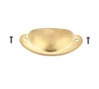 ANKROYU Antique Shell Cabinet Knobs 10 Pack Premium Durable Drawer Pull Handles for Furniture Dresser Wardrobe Black Bronze White Silver 8cm x 3.2cm Iron Hardware Fitting (Yellow)