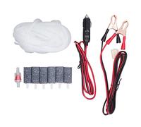 ANKROYU Aquarium Air Pump Accessories Kit High Pressure Oxygen Bubble Stone with Check Valve 12V DC Battery Clamp Cable Set for Fish Tank Hydroponics and Cutting Air Supply System (MPQ-902)