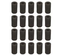 ANKROYU Aquarium Filter Sponge Protector Cover Water Inlet Sponge Replacement Accessories High Density Safe Non Fish Tank Filter Sponge for Aquarium Black Size 4x8cm 20Pcs (Medium size (big hole))