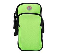 ANKROYU Armband Phone Case Pouch Neoprene Sports Running Jogging Gym Arm Wrist Bag with Earpiece Hole Dual Pockets for Men Women Outdoor Exercise Green Blue Black Orange Rose Red (Ankroyufitui-01)