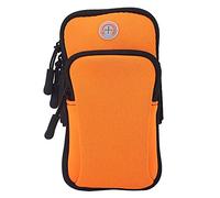 ANKROYU Armband Phone Case Pouch Neoprene Sports Running Jogging Gym Arm Wrist Bag with Earpiece Hole Dual Pockets for Men Women Outdoor Exercise Green Blue Black Orange Rose Red (Ankroyufitui-04)