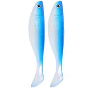 ANKROYU Artificial Fishing Lures PVC Soft Vivid Fish Like Bait for Sea Freshwater Fishing Anglers 2Pcs Set Multiple Colors (Green Red) (Pink Yellow) (Black) (Brown) (Blue)
