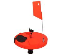 ANKROYU Automatic Ice Fishing Flag, Sponge ABS Stainless Steel Tip Up Marker, Height Visibility Design with Stable Floating Base, 415 g Winter Fishing Equipment