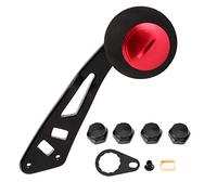 ANKROYU Baitcasting Reel Handle Fishing Reel Rocker Arm Replacement Durable EVA Metal Grip Comfortable Lightweight Smooth Rotation for Baitcasting Reel Black Red 4x7mm 5x8mm 40g