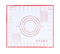 ANKROYU Baking Mat Silicone Non Slip Heat Resistant Dough Mat with Measurement Scale for Home Kitchen Pastry Baking 29x26cm Food Grade Silicone (【Red】29 * 26CM)