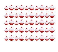 ANKROYU Ball Shaped Fishing Floats, 50 Piece Dual Size Plastic Floats Set with Bait Protect Height Visibility, Angler Tackle for Weedy Waters Deep Fishing