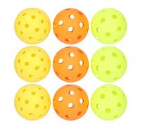 ANKROYU Balls 40 Holes 26 Holes PE Practice Balls for Indoor Outdoor Play Bright Color Durable Elasticity High Performance 9Pcs Set Yellow Orange Shiny Green
