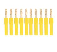 ANKROYU Banana Plug Connectors 10Pcs 4mm Male to 2mm Female High Performance Brass PA Material 30V AC 60V DC 32A Max Current for Electronics Testing Industrial Applications (Yellow)