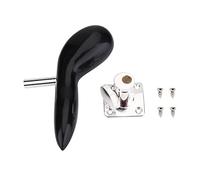 ANKROYU Bassoon Hand Holder Saddle Rest Premium Ergonomic Design Black Bakelite Silver Plated Base with Fixing Screws Accessory for Professional Bassoon Players 71x17mm