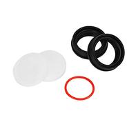ANKROYU BICYCLE FRONT FORK DUST SEAL Professional Grade 34mm Oil Dust Cover Seal Kit with Sponge Rings for Mountain Bike Suspension Fork Maintenance Repair Parts Rubber Black 2 Pac