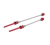 ANKROYU Bicycle Quick Release Skewer High Strength Lightweight TC4 Aluminum Alloy Trainer Skewer with Anti Slip Ring for Road Bike Mountain Bike Folding Bike 230mm 190mm 2 Pack (Black) (Red)