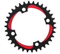 ANKROYU Bike Chainring 34T High Performance Lightweight Durable Aluminum Alloy Chain Wheel Ring for Single Speed Mountain Road Bikes Black Red Black Blue Black Gold 14.5x14.5cm (Black Red)