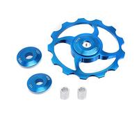 ANKROYU Bike Derailleur Pulley Ceramic Bearing High Performance Lightweight Aluminium Alloy Rear Derailleur Pulley for Mountain Bicycle 8 9 10 11 Speed Transmission System Blue 17g