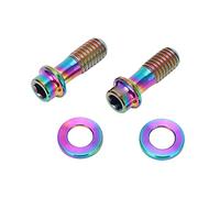 ANKROYU BIKE TITANIUM BOLT KIT Premium Titanium Alloy Fixed Screw Set for Brake Disc Road Bike Upgrade Accessories Lightweight Durable 4pcs Box (RT121-Colored box (4 pieces))