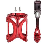 ANKROYU Bike Water Bottle Cage Lightweight Durable Bottle Holder Adjustable Mount Anti Vibration Design for Mountain Road Cycling Unisex High Toughness PP Material Vacuum Plating (Gradient Black Red)