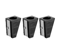 ANKROYU Billiard Cue Tip Repair Kit 3PCS Professional Trimmer Shaper Tapper Tool Set for Pool Players Portable Metal Maintenance Accessory Red Black 2.5x4cm (Black)