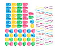 ANKROYU Bobbin Thread Buddies Silicone Clamps Fixing Clips Plastic Sewing Supplies Durable Reusable Organizing Clips for Sewing Machine Spool Storage Device 90Pcs Random Color