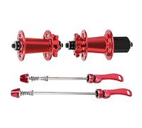 ANKROYU Bolany Premium Mountain Bike Hub Bearing High Speed Durable Aluminum Alloy 7075 Bicycle Hub Axle with 4 Sealed Bearings for XD HG 8 11 Speed Freewheel Quick Release 130mm 1 (Red)